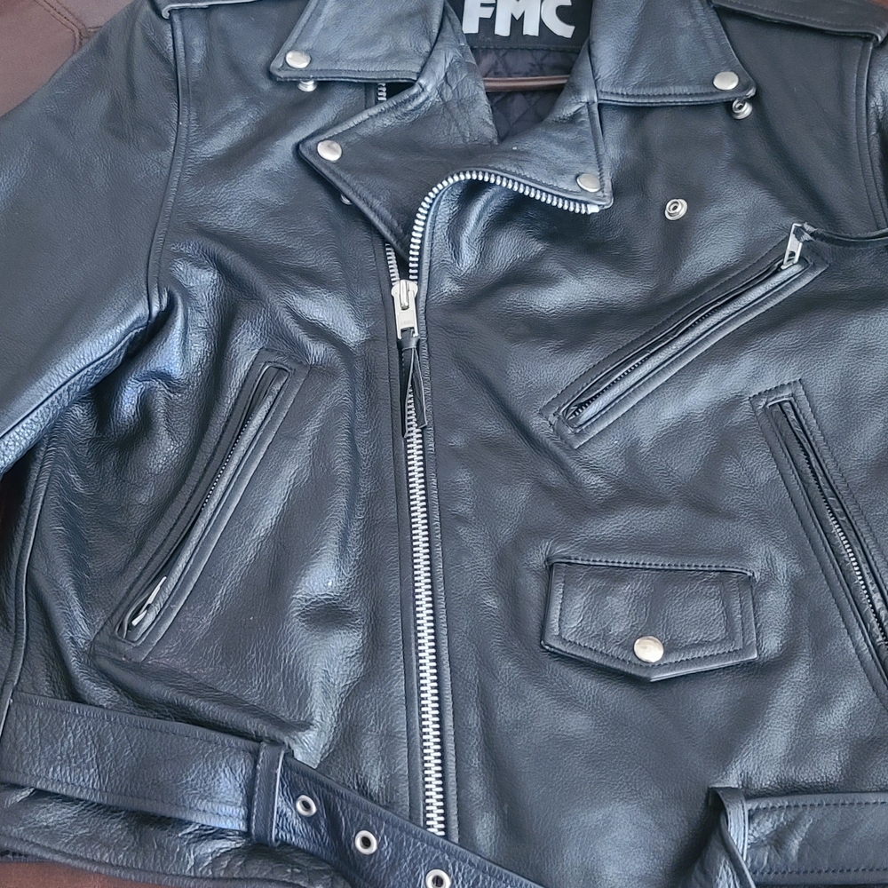 Women's Black Leather Biker Jacket